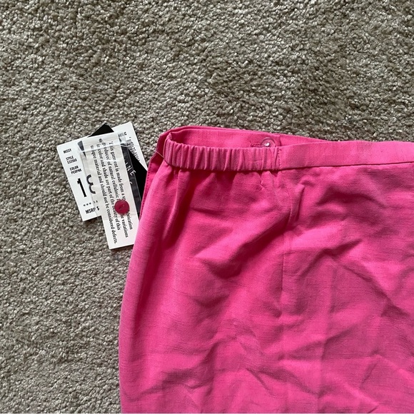 NWT ~ VTG ~ 1990s ~ Sag Harbor ~ Fuchsia Pull On Ankle Pants ~ Size 18 - Picture 3 of 6